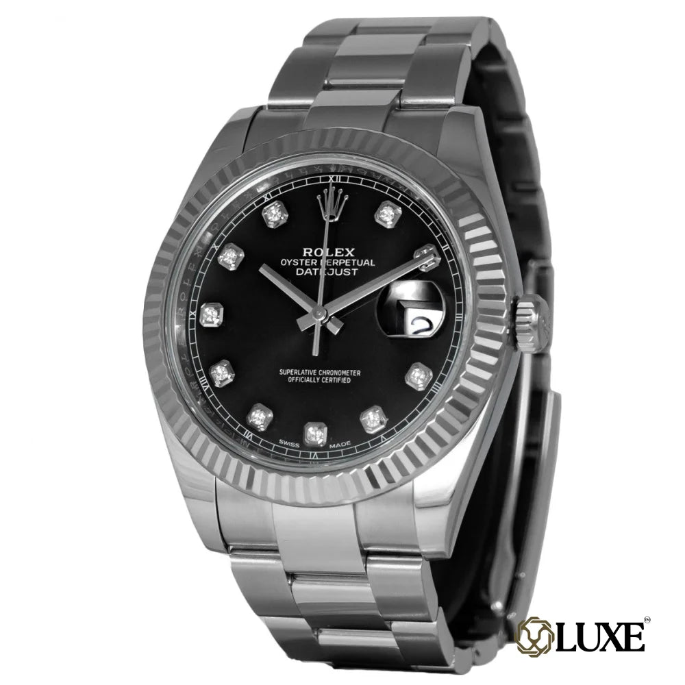 Rolex Datejust Black Diamond Oyster