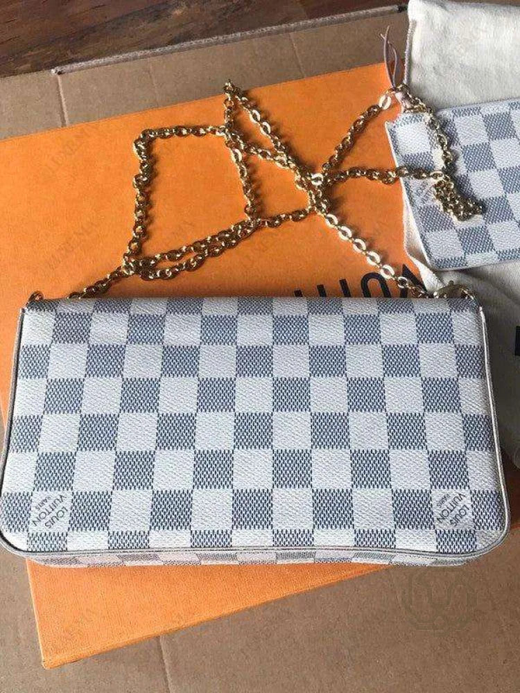 Louis Vuitton Pochette Félicie Sac Damier Azur Blanc