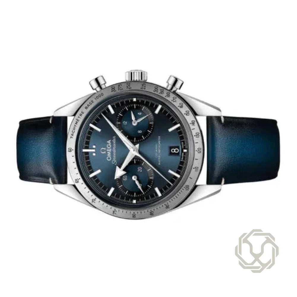 OMEGA Speedmaster Cuir Bleu OLUXE.MA