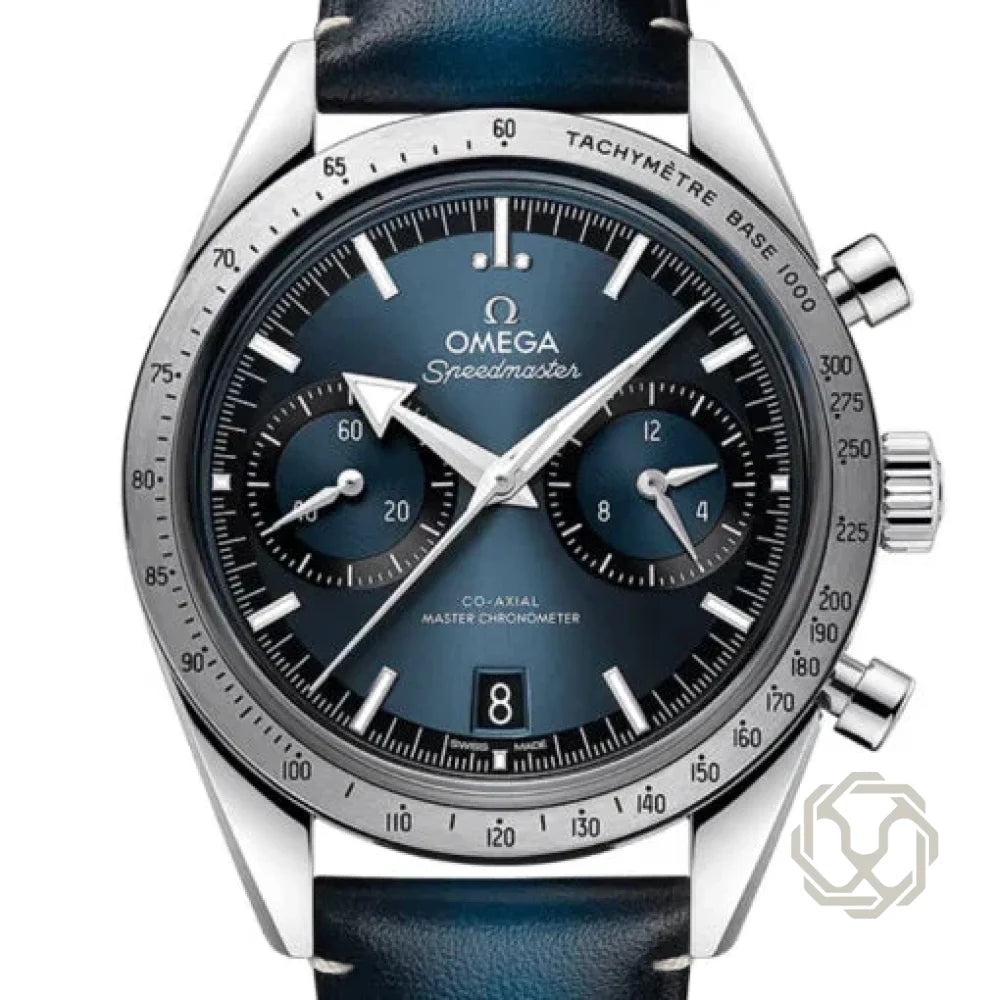 OMEGA Speedmaster Cuir Bleu OLUXE.MA