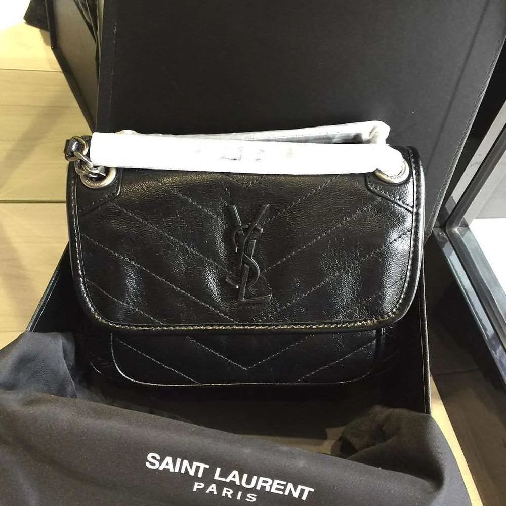 Sac Niki Baby Noir par Saint Laurent