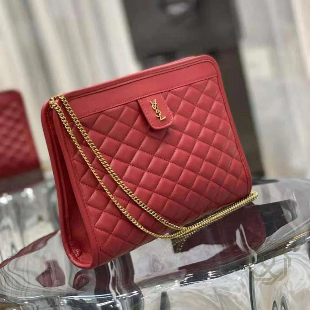 Sac Victoire Baby Clutch Rouge pour femme de YSL