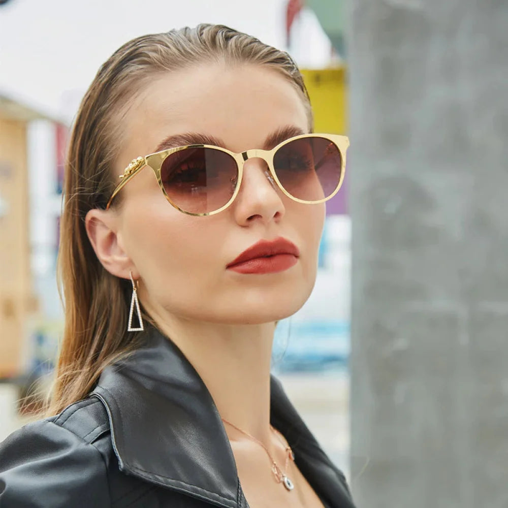 Solaires Femmes en acier doré OLUXE.MA