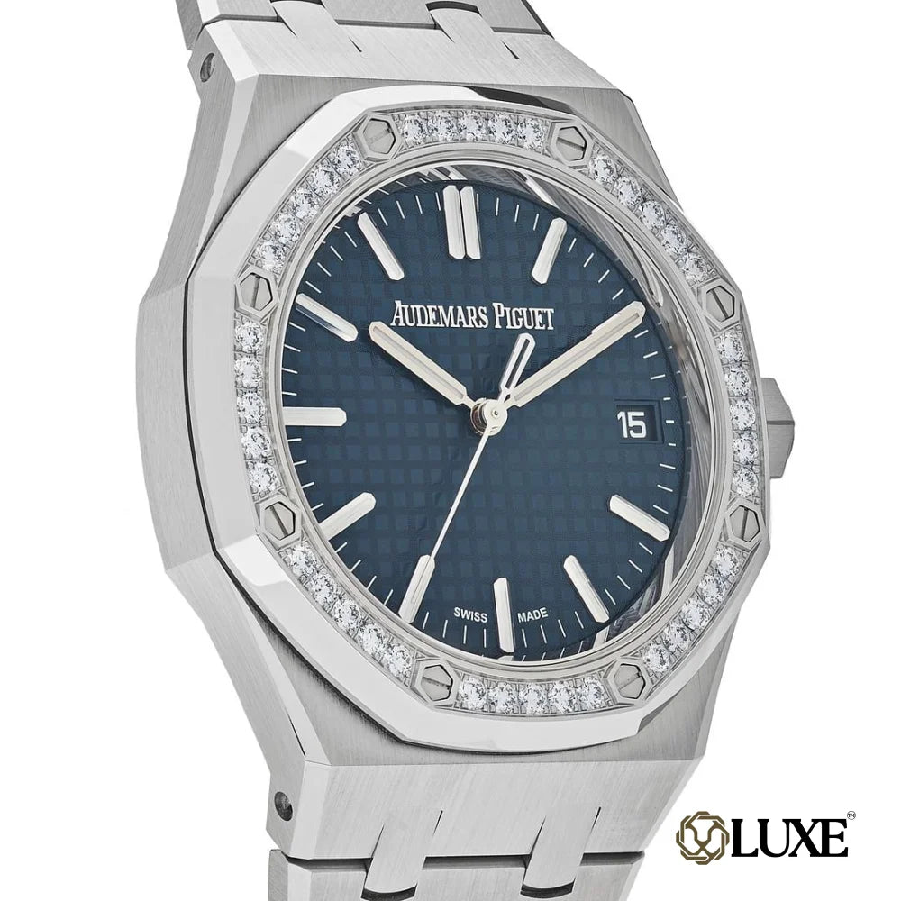 Audemars Piguet Royal Oak Selfwinding Diamond Bleu Silver