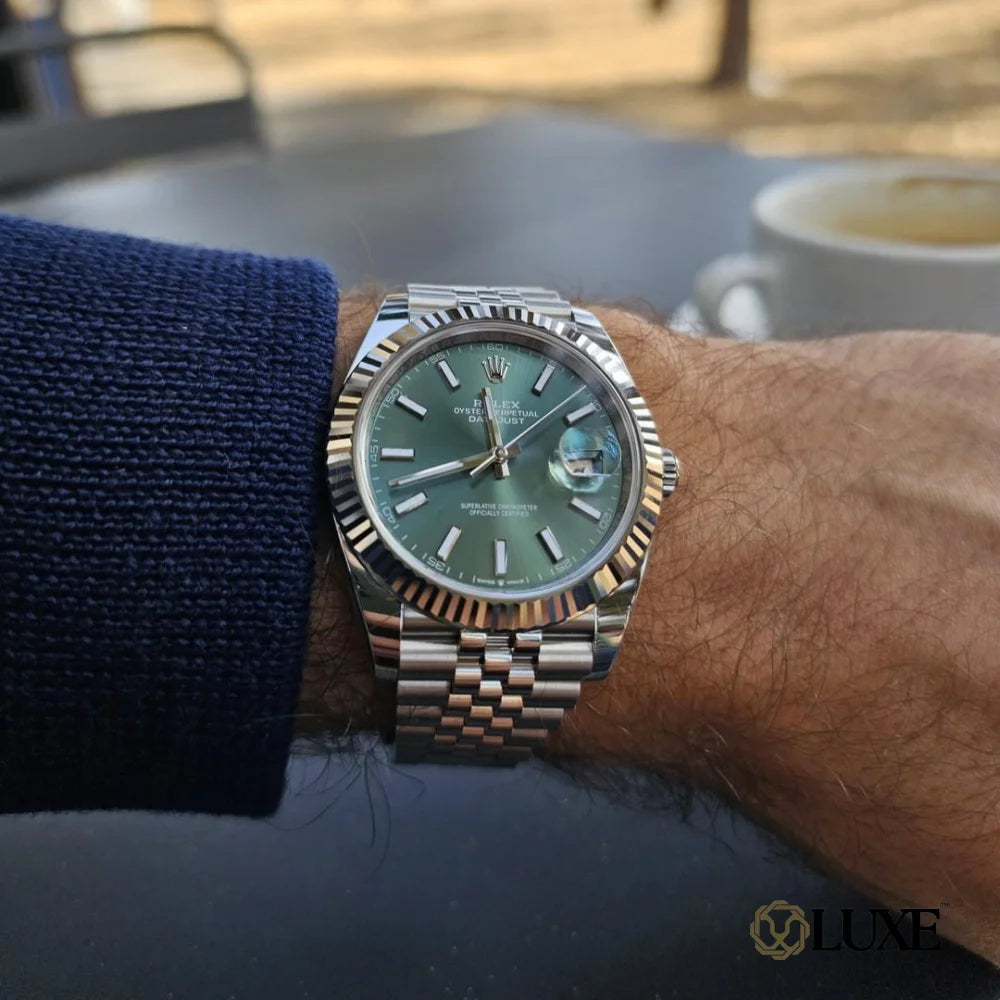 Rolex Datejust Green Oyster