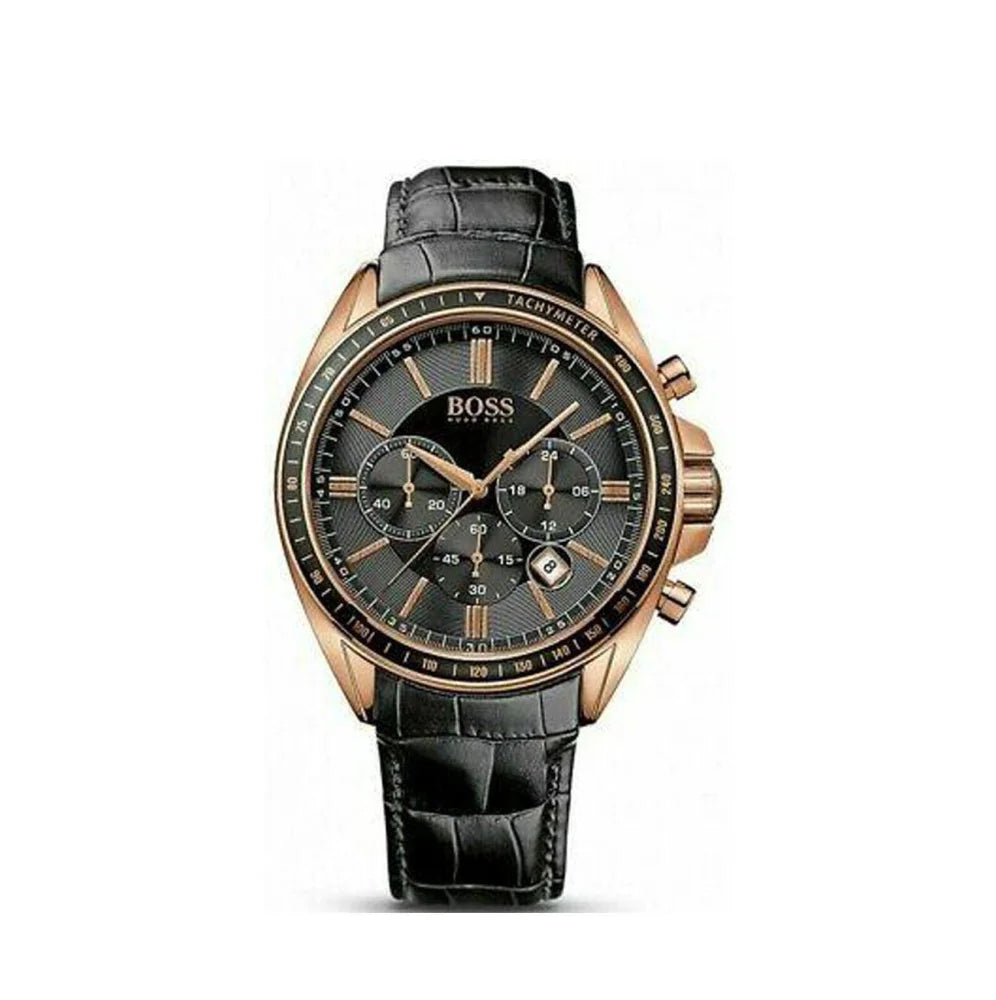 HUBLOT Chronographe en Cuir Noir