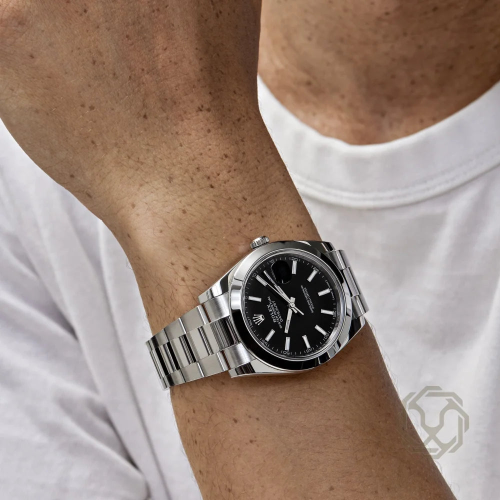 Rolex Datejust Black Dial Oyster