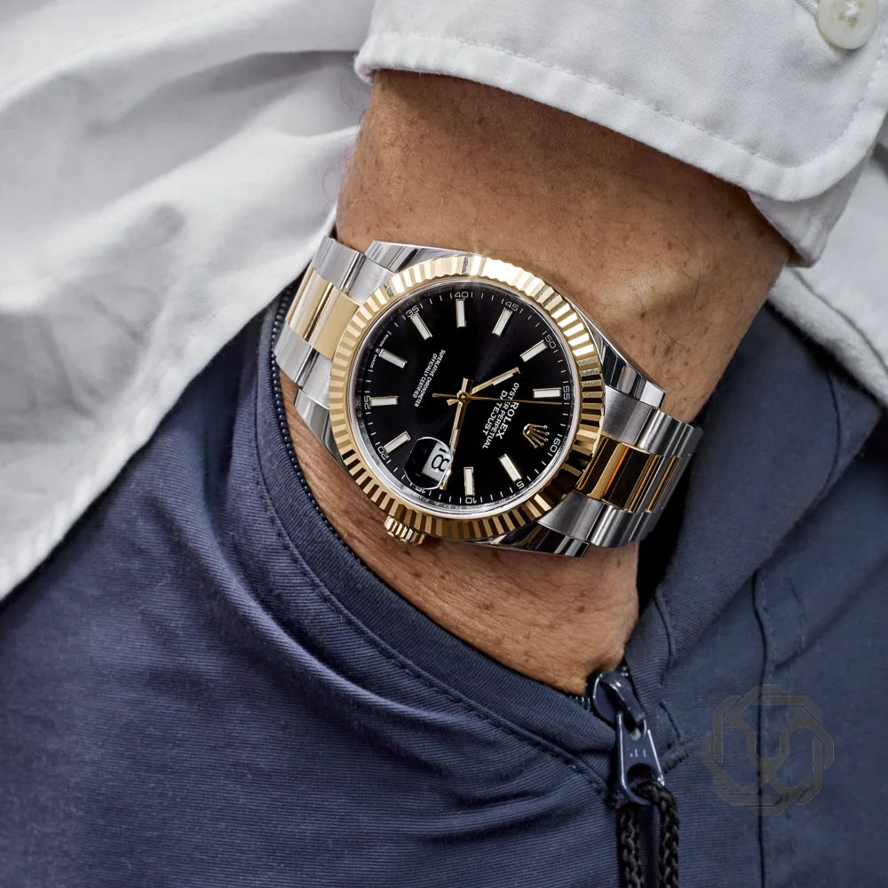 Rolex Datejust Yellow Black Oyster