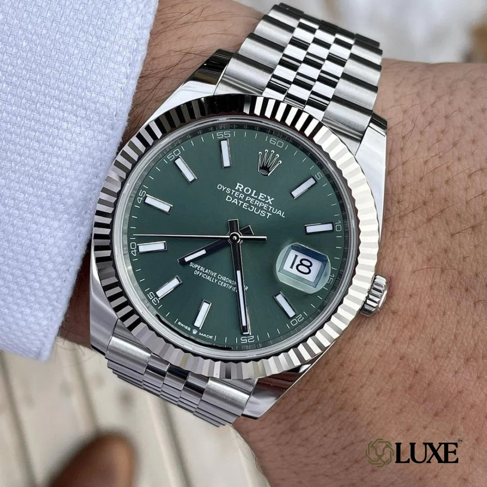 Rolex Datejust Green Oyster