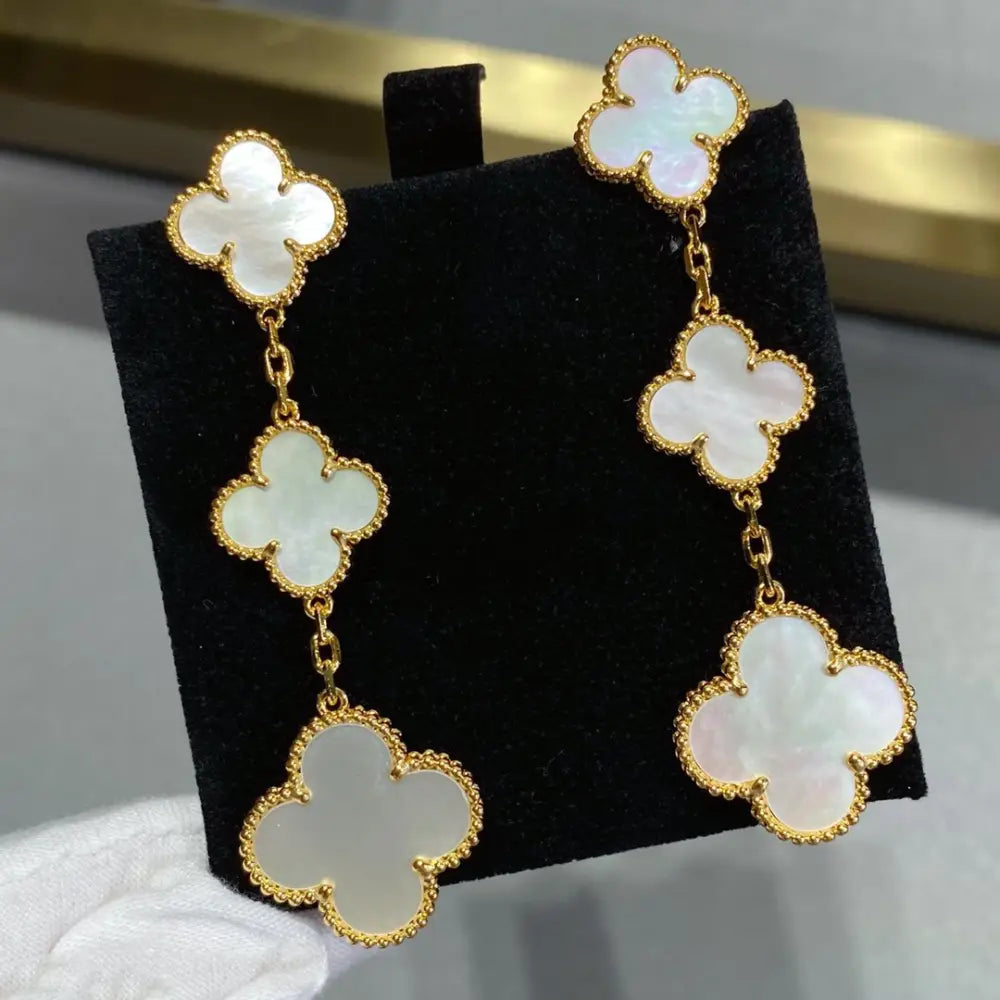 clover-mop-3-motifs-gold-earrings-glod-618 CLOVER MOP 3 MOTIFS GOLD EARRINGS - Glod - Earrings