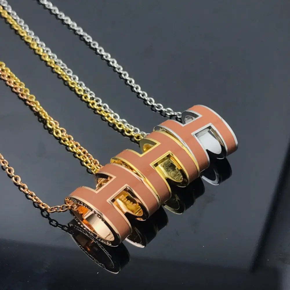 h-necklace-brown-necklaces-198 H NECKLACE BROWN - Necklaces