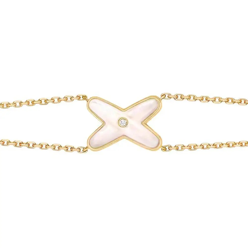 jeux-bracelet-white-mop-gold-1-diamond-bracelets-940 JEUX BRACELET WHITE MOP GOLD 1 DIAMOND - Gold - Bracelets