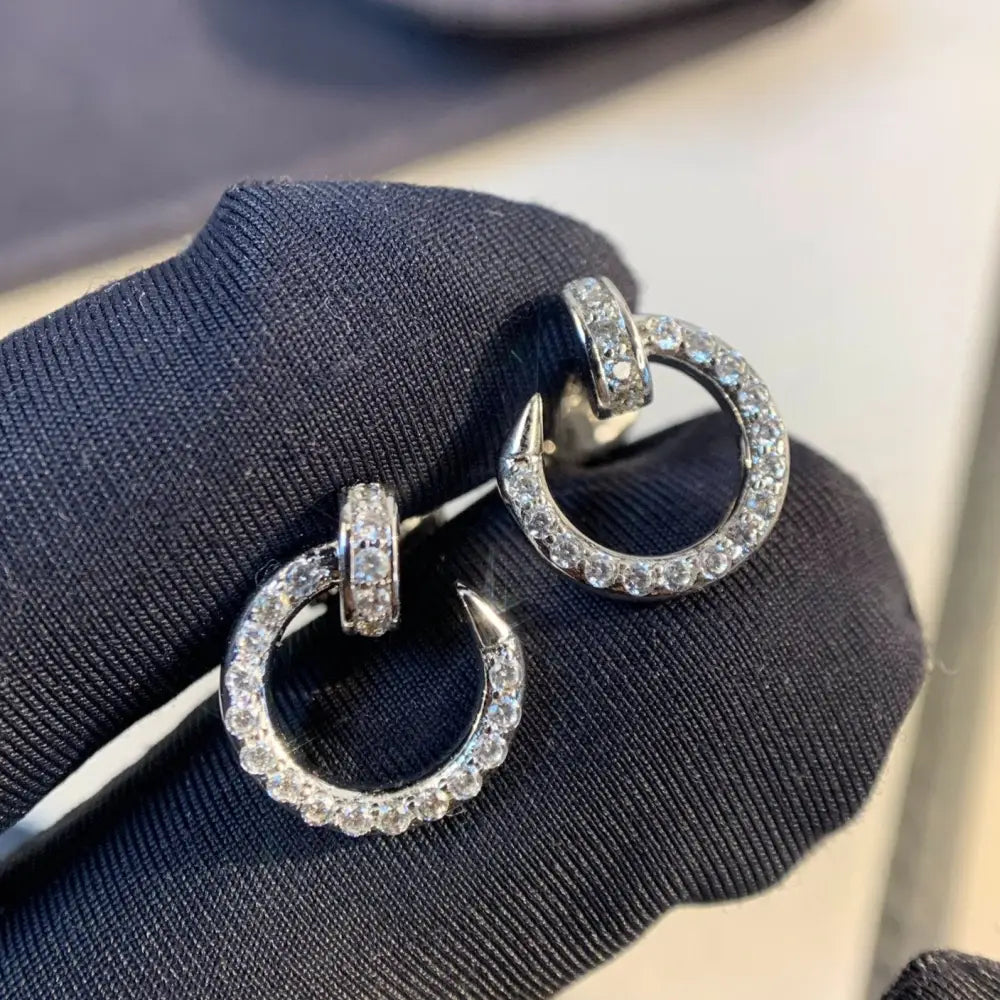 juste-earrings-silver-diamonds-256 JUSTE EARRINGS SILVER DIAMONDS - Earrings