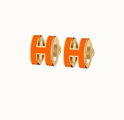 MINI POP H EARRINGS ORANGE - Gold - Earrings
