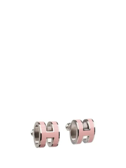 MINI POP H SILVER EARRINGS PINK - Silver - Earrings