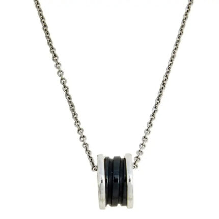 ZERO 1 BLACK CERAMIC SILVER NECKLACE - Silver - Necklaces